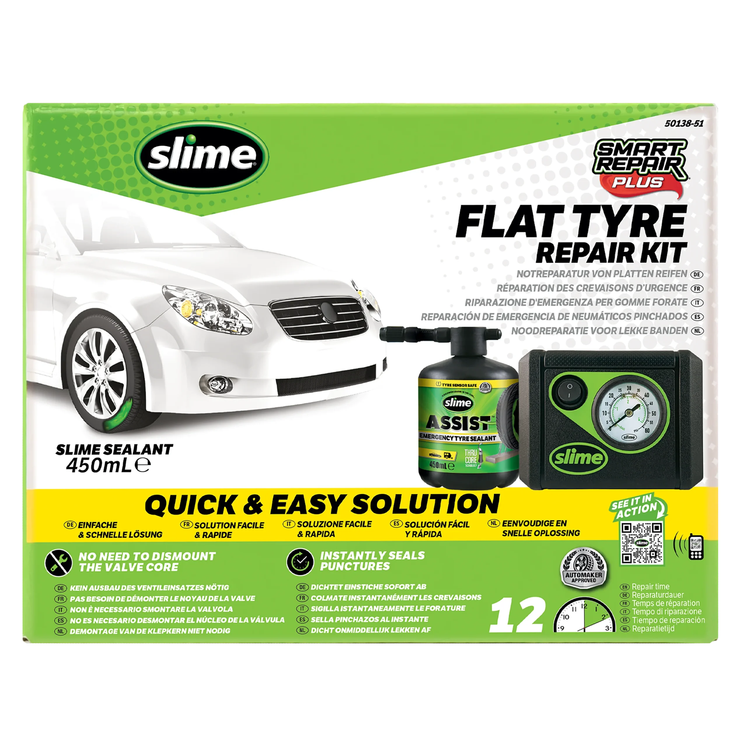 Kit antipană anvelopă Slime Smart Repair Plus - imagine 2