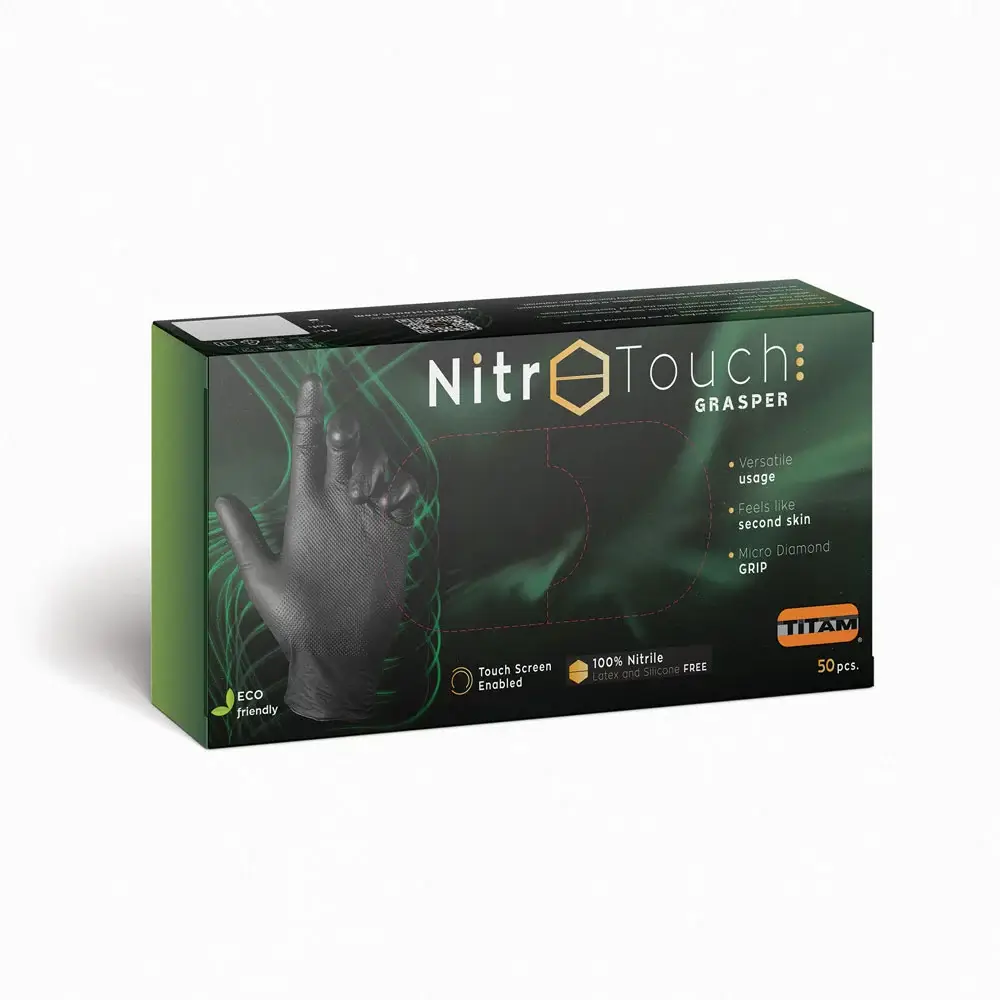 Mănuși Nitril Nitro Touch Grasper - Negru - imagine 4