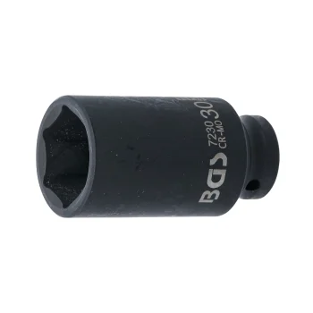 Cheie tubulară de impact 30 mm, 6 colțuri 12,5 mm