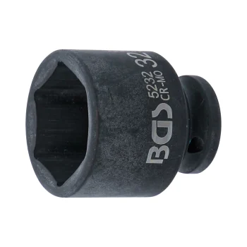 Cheie tubulară de impact 32 mm, 6 colțuri 12,5 mm