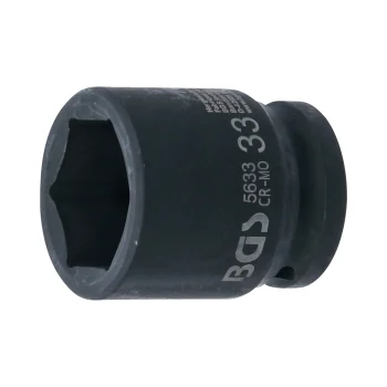 Cheie tubulară de impact 33 mm, 6 colțuri 20 mm