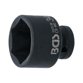 Cheie tubulară de impact 34 mm, 6 colțuri 12,5 mm