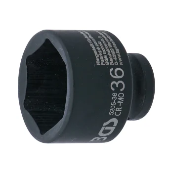 Cheie tubulară de impact 36 mm, 6 colțuri 12,5 mm