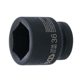 Cheie tubulară de impact 36 mm, 6 colțuri 20 mm
