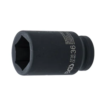 Cheie tubulară de impact 36 mm, 6 colțuri 20 mm