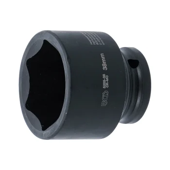 Cheie tubulară de impact 38 mm, 6 colțuri 12,5 mm