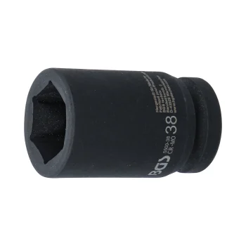 Cheie tubulară de impact 38 mm, 6 colțuri 25 mm