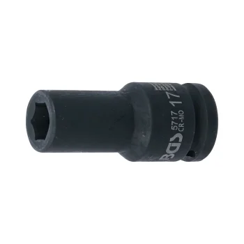 Cheie tubulară impact 17 mm, 6 colțuri 20 mm