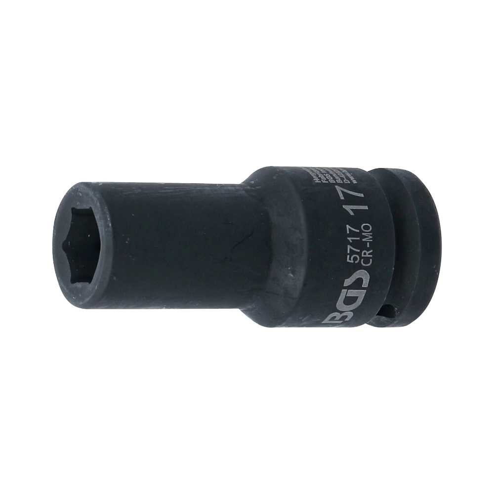 Cheie tubulară impact 17 mm, 6 colțuri 20 mm