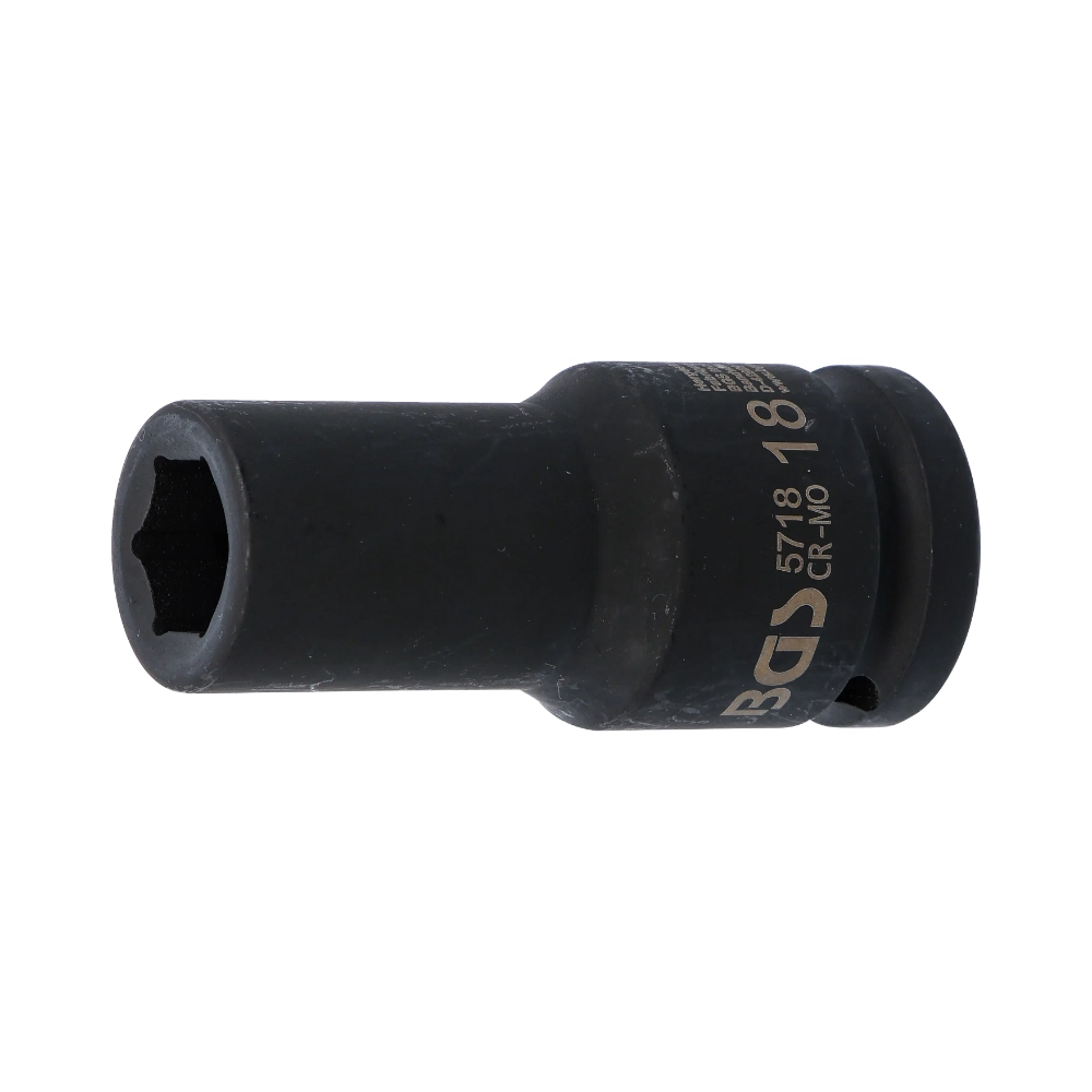 Cheie tubulară impact 18 mm, 6 colțuri 20 mm