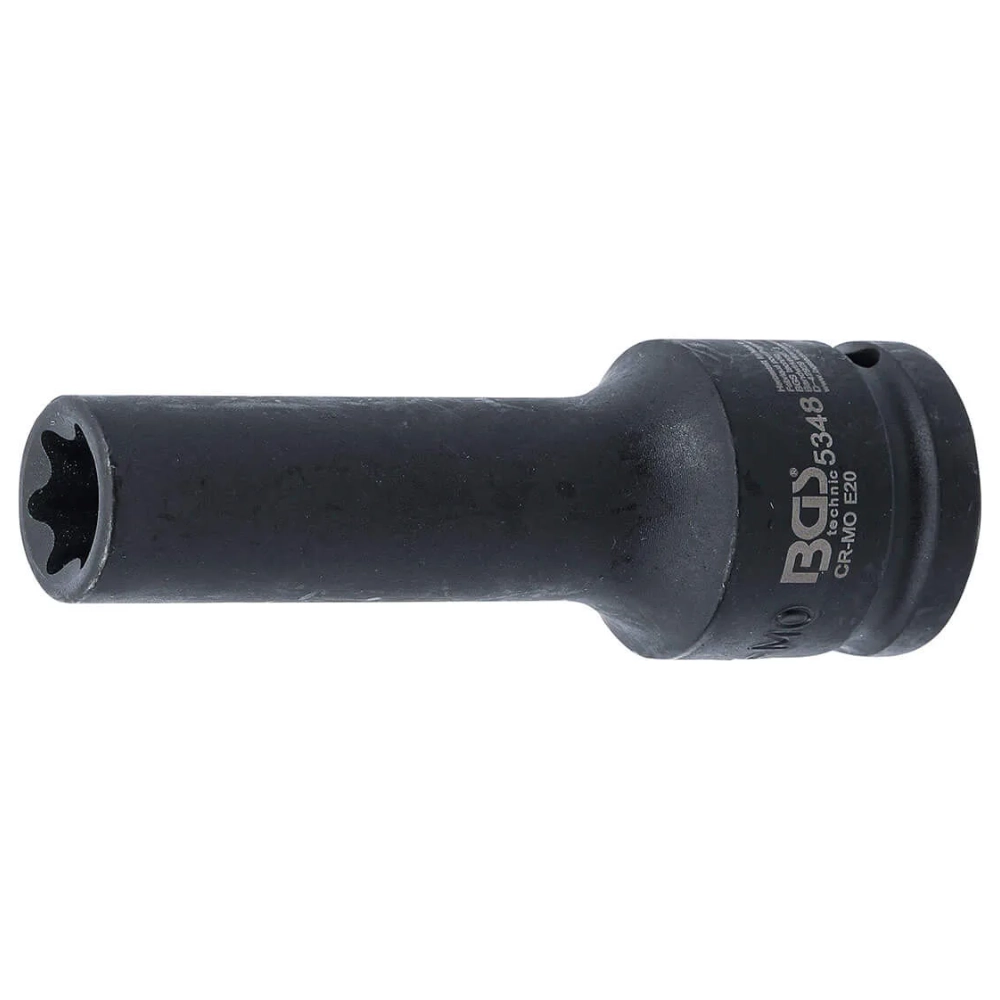 Cheie tubulară impact E20 lungă 20 mm