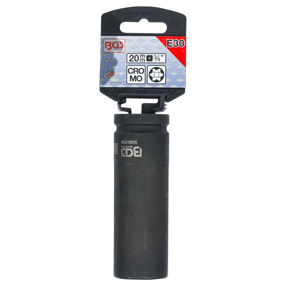 Cheie tubulară impact E30 lungă 20 mm (3/4") BGS 5250-E30 - imagine 3