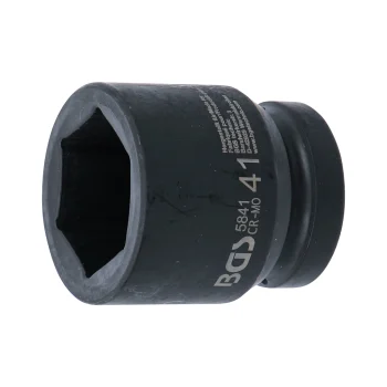 Cheie tubulară impact 41 mm – hexagon scurtă, 6 colțuri