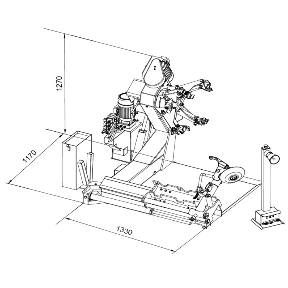 Aparat dejantat camioane OTR 56" INVENTO TCS 656 - imagine 2