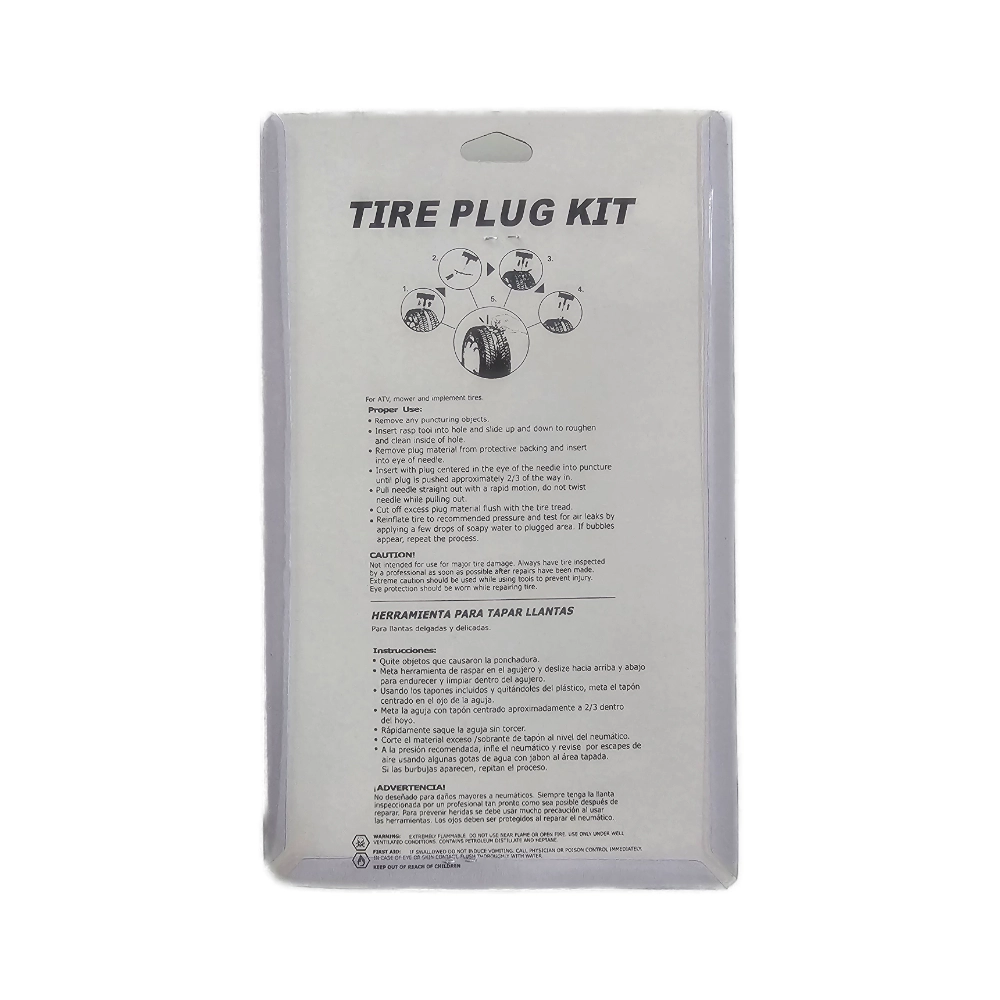 Kit reparație pană anvelopă tubeless cu șnur și soluție - imagine 2