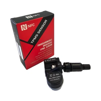 Senzor TPMS NFC Universal valvă neagră – Programabil cu Telefonul (315/433 MHz)